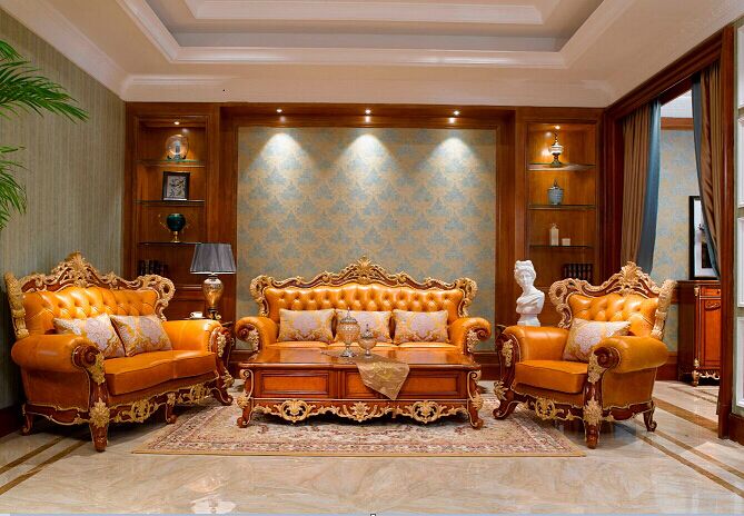 万兴欧式家具宫系列6601沙发1+2+3+茶几